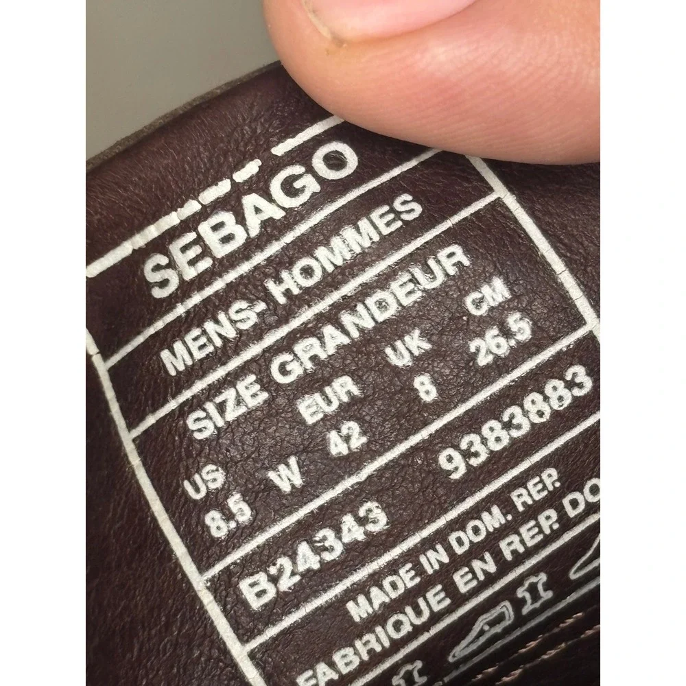 Sebago Clovehitch II Mens Brown Leather Boat Shoes Size 8.5 W B24343